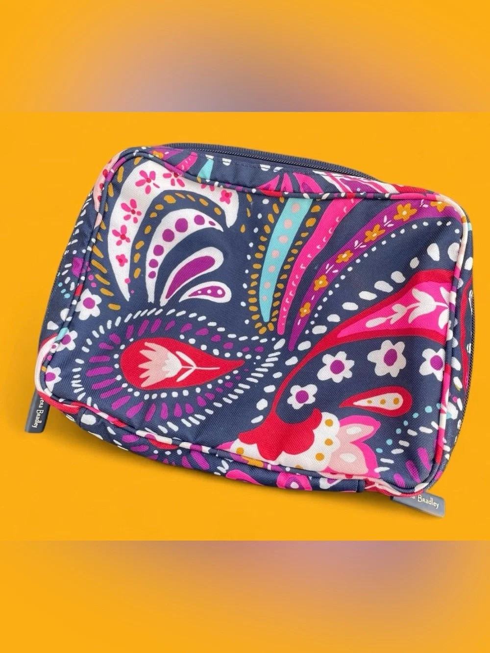 Vera Bradley Ultra Light Painted Paisley Cosmetic makeup Toiletries bag